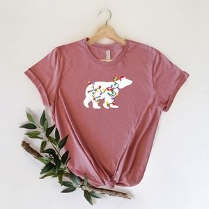 Christmas Polar Bear Lights Shirt, Christmas Shirt, Funny Christmas Shirt